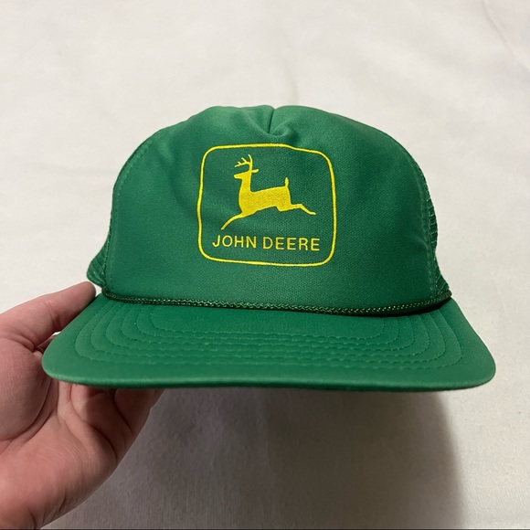 John Deere swingster vintage hat snap back green 90s farmer foam trucker - Picture 2 of 9